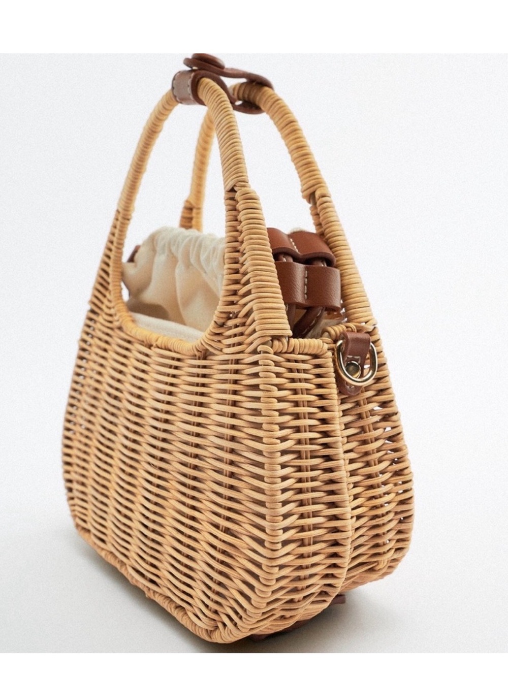 ZARA RATTAN RIGID MINI BAG - Picture 2 of 9